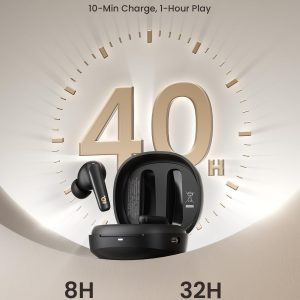 Auriculares in-ear inalámbricos wegear con 4 micrófonos ENC con mejora de llamadas, 40H de reproducción, Bluetooth 5.4, IPX5 a prueba de agua, auriculares verdaderamente inalámbricos para computadoras