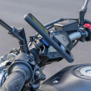 Quad Lock Motorcycle Handlebar Mount Kit with Vibration Dampener and MAG Phone Case for Samsung Galaxy S24 Ultra