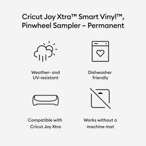 Cricut Joy Xtra Cutting Machine with Rainbow Smart Vinyl Sampler Packs and Tools Bundle - Beginner Portable Bluetooth Compatible Craft Machine
