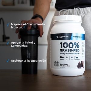 Transparent Labs Proteína de suero aislada alimentada a pasto - Proteína en polvo de suero con sabor natural, sin gluten, con 28 g de proteína por porción y 9 aminoácidos - 30 porciones, vainilla