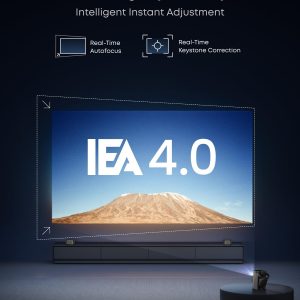 soundcore Nebula P1 Portable GTV Projector with Detachable Speakers, 650 ANSI Lumens, 1080P, 20W Truly 2.0 Surround Sound, Dolby Audio, Built-In Gimbal, Auto Adjustment, 180" Big Screen, Carry Handle