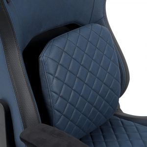 Cougar Defensor S CGR-DSF-BUB - Silla de juegos modelo F azul marino con tela similar al cuero para mejorar la transpirabilidad y durabilidad, soporte lumbar push back y reposabrazos 4D