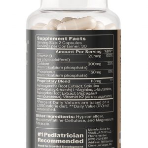 TruHeight Growth Capsules - Tall Nutrition for Natural Growth Supplement for Kids & Teens - Pediatric Vitamin D, K, Calcium & Ashwagandha - Kids Vitamins D3 K2 Pills, Taller Ages 5+ (Pack of 2)