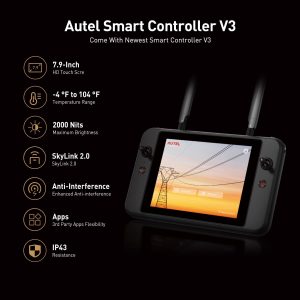 Autel Robotics EVO II PRO RTK V3, Real-time Centimeter-Level Positioning, Remote ID, S-ony 1'' 6K/30fps HDR Camera, GNSS Base Station & PPK Support, 38 Minutes, 15KM Transmission, for Mapping/Photogrammetry/Urban Planning/Searching