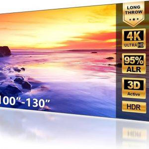 NothingProjector ALR Screen for Long/Standard Throw Projector, 120 inch, 95% Ambient Ceiling Light Rejecting, 4K/8K Ultra HD, Active 3D, Anti Daylight, Fixed Frame Wall Mount Non-UST NothPJ