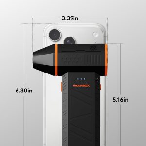 WOLFBOX MF50 Plumero de aire comprimido - Soplador eléctrico de aire de 110000RPM Super Power, soplador mini ajustable de 3 velocidades con carga rápida, soplador de polvo para computadora, teclado