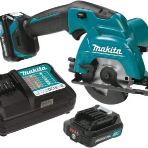 Sierra circular inalámbrica Makita con batería de iones de litio CXT de 12 V Max, 3-3/8 pulgadas, color verde azulado, SH02Z