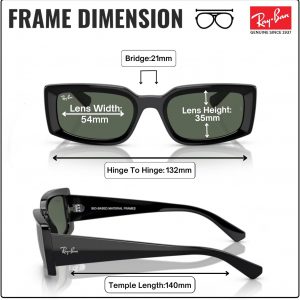 Ray-Ban RB4395 KILIANE BIO-BASED Square-Round Shaped Sunglasses for Men & Women with Official RAYBAN Eyewear Kit