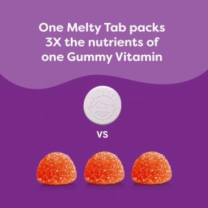 Renzo's Picky Eater Kids Multivitamin with Iron - Dissolvable Kids Vitamins with Iron, Zinc, Vitamin C, Vitamin D, E & K, Sugar-Free Melty Tabs, Orange Flavor, 60-Count (1-2 Month Supply)