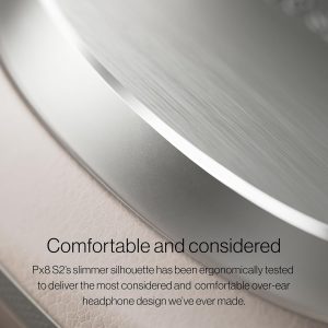 Bowers & Wilkins Px8 S2 Wireless Over-Ear Headphones, Active Noise Cancelling & Transparency Mode, High-Res Playback, 30H Playtime with Quick Charge Support, Bluetooth Headphones, Onyx Black