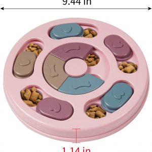 DR CATCH Dog Puzzles,Dogs Food Puzzle Feeder Toys for IQ Training & Mental Enrichment,Dog Treat Puzzle(Pink)