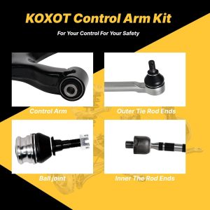 8 Piezas Brazo de Control Delantero Inferior Interior Exterior Extremo de Barra de Dirección, Compatible con Subaru 2016 2017 Crosstrek, 2013 2014 2015 XV Crosstrek K623560 K623561 ES3712