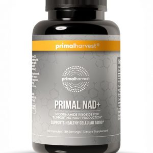Primal Harvest Suplemento NAD+: ribósido de nicotinamida, trans-resveratrol, betaína, CoQ10, suplementos NAD para salud celular, energía y apoyo mitocondrial (60 unidades (paquete de 1)