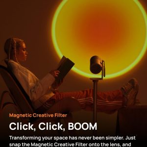 XGIMI MoGo 4 2025 NEW Portable Projector with PowerBase Stand, 5 Hours of Playtime, Google TV with Licensed Netflix, 360° Adjustable Stand, 450 ISO Lumens, 2 x 6W Harman Kardon