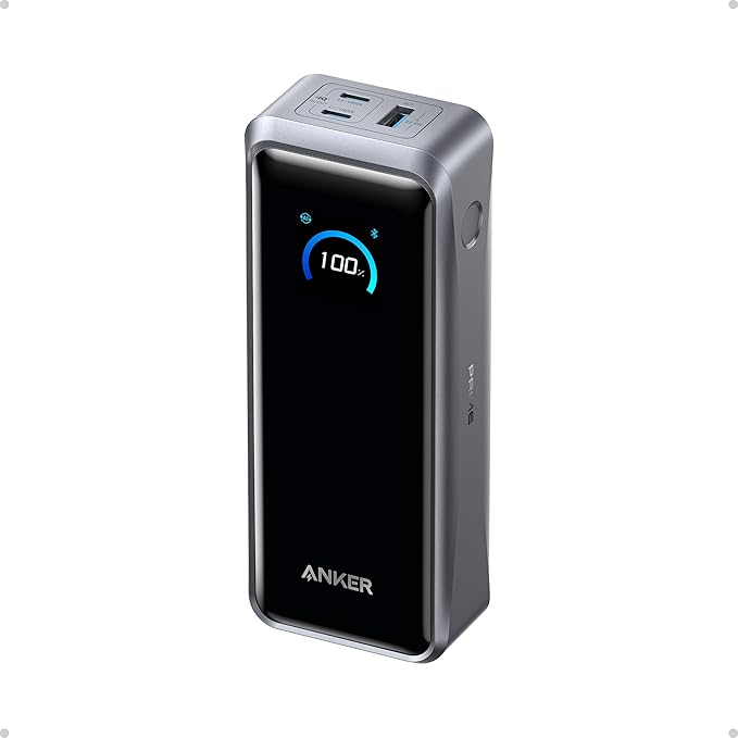 Anker Prime Power Bank, banco de energía portátil de 3 puertos de 26,250 mAh con salida máxima de 300 W, carga bidireccional, aprobado por la TSA, control por aplicación, para MacBook, iPhone 17/16