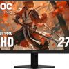 AOC Q27G40XMN Monitor para juegos de 27 pulgadas, QHD 2560x1440, mini pantalla LED, 180Hz, HDR1000, tiempo de respuesta de 0.5 ms, sincronización adaptativa (renovado)
