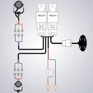 Zmoon Luces antiniebla LED de conducción para motocicleta, 60 W, cápsulas LED blancas y ámbar, luces de proyector auxiliar de 1.3 pulgadas, compatible con Jeep, tractor, camión, ATV, UTV, SUV, barco, etc. (paquete de 2)