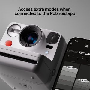 Polaroid Now+ de tercera generación - Cámara instantánea I-Type + paquete de película - Cámara blanca controlada por la aplicación Bluetooth Now+ + 16 fotos en color (6563)