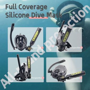 Mini Scuba Diving Tank with Sub-Mask, 0.5L Dive Portable Lungs Kit，Underwater Breathing System for Family, Party and Trip Perfect Professional Diving Packages