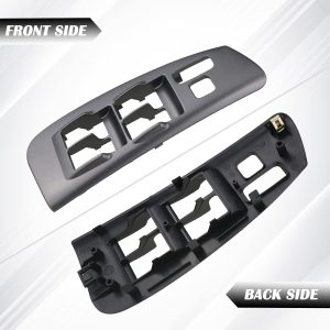 TQPONLY Door Window Switch Bezel Front Driver Side Compatible with 2003-2008 Toyota Matrix Pontiac Vibe Accessories Replaces 74232-01030 (Gray)