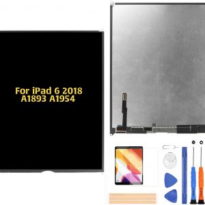 A-MIND para iPad 6ª generación (2018) A1893 A1954 pantalla LCD reemplazo de pantalla, para A1893 A1954 Kit de piezas de reparación de panel LCD, con protector de pantalla gratuito+kit de herramientas