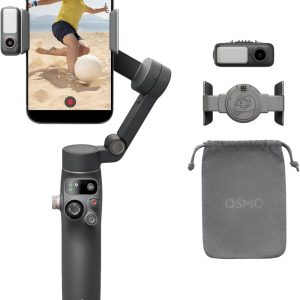 DJI Osmo Mobile 7P Estabilizador de cardán para iPhone, Android, Seguimiento nativo, Iluminación, Cardán de teléfono de 3 ejes, Lanzamiento rápido, Edición con un toque, Varilla de extensión