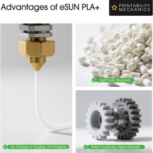 eSUN PLA+ Filament 1.75mm, 3D Printer Filament PLA Plus, Dimensional Accuracy +/- 0.03mm, 1KG Spool (2.2 LBS) 3D Printing Filament for 3D Printers, Space Blue