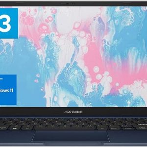 ASUS Vivobook Laptop, 14" FHD Display, i3-1215U, 16GB RAM, 512GB SSD, Wi-Fi 6, HDMI, Webcam, Touchpad, Windows 11 Home, Blue (Renewed)