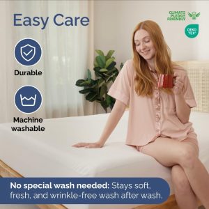 Queen Mattress Protector Waterproof - Mattress Cover Queen Size Bed - Bed Protector Waterproof - Absorbent Fitted Sheet up to 16" Deep Pockets - Soft, Breathable, Cooling, Noiseless - Machine Washable