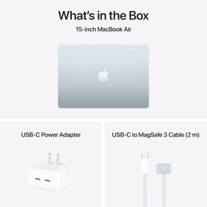 Apple 2025 MacBook Air 15-inch Laptop with M4 chip: Built for Apple Intelligence, 15.3-inch Liquid Retina Display, 16GB Unified Memory, 512GB SSD Storage, 12MP Center Stage Camera, Touch ID; Sky Blue