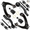 SCITOO Kit de suspensión para Honda Civic 1996-2000, con piezas de suspensión, brazo de control superior, rótula inferior, barra estabilizadora, enlace de extremo exterior interior