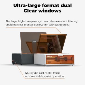 CREALITY FALCON A1 - Grabador láser de 10W, cortador y grabador láser cerrado de 80W con asistencia de aire, posicionamiento de cámara inteligente, velocidad de 600mm/s, reconocimiento inteligente de