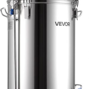 VEVOR Beer Brewing Equipment, 16 Gal/60L Beer Maker with Anti-Burn Pump and Wort Chiller,3000W All-in-One Home Brewing Kit with Digital Control, Recipe Memory & Timer, Removable mesh strainer