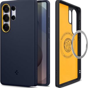 Spigen for Galaxy S25 Ultra Case, Nano Pop MagFit [Compatible with MagSafe] [Fast Wireless Charging] - Blueberry Navy