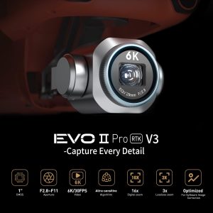 Autel Robotics EVO II PRO RTK V3, Real-time Centimeter-Level Positioning, Remote ID, S-ony 1'' 6K/30fps HDR Camera, GNSS Base Station & PPK Support, 38 Minutes, 15KM Transmission, for Mapping/Photogrammetry/Urban Planning/Searching