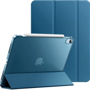 JETech Funda para iPad Air de 11 pulgadas M3/M2 (2025/2024), iPad Air 5/4 (2022/2020 5ª/4ª generación de 10,9 pulgadas), carcasa trasera rígida con soporte delgado con activación/suspensión automática