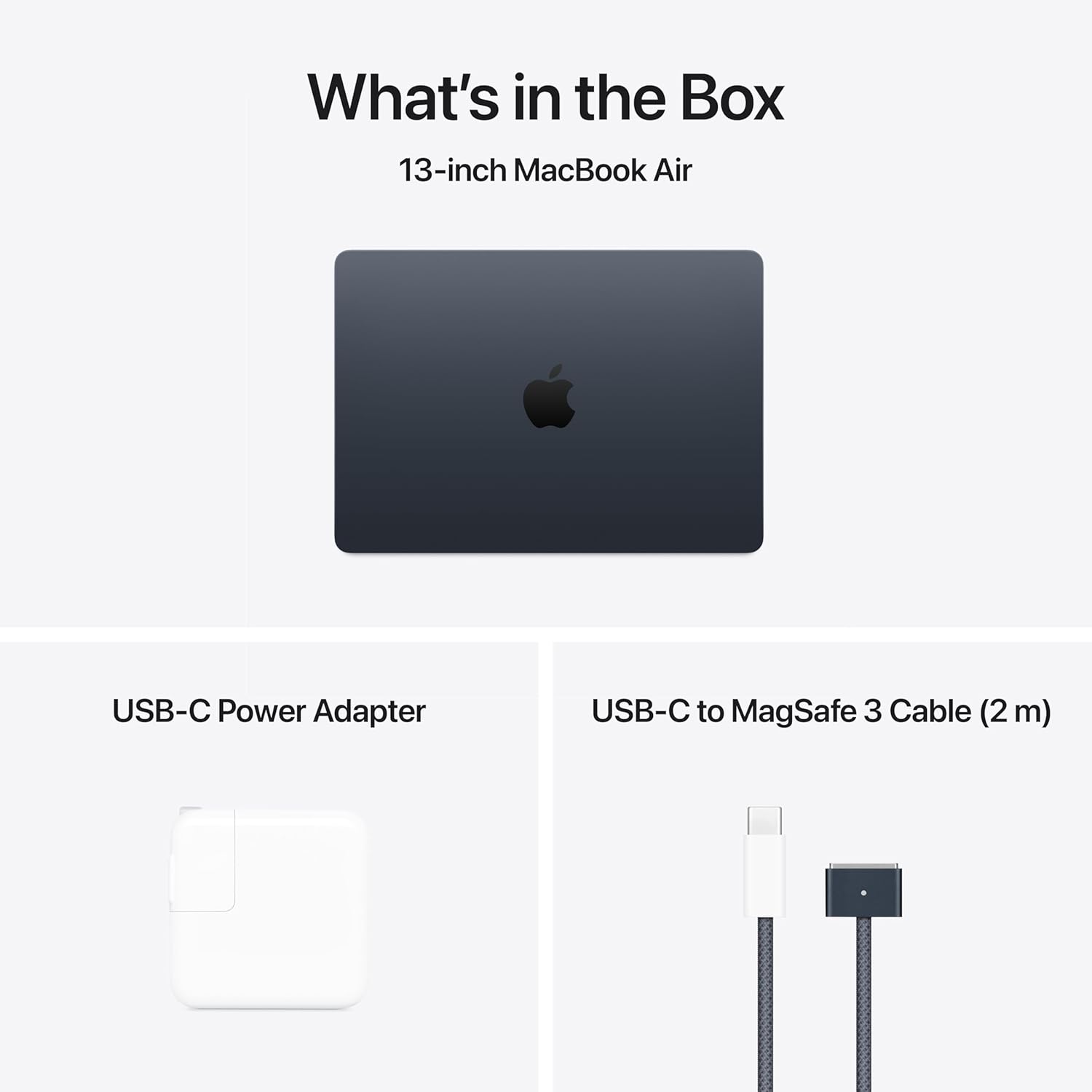 Apple MacBook Air 2025 con chip Apple M4, 13 pulgadas, 16 GB de memoria unificada, 512 GB de almacenamiento SSD (QWERTY inglés) Negro medianoche (Renovado)