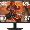 AOC Q27G41XMN2 27" 2K QHD (2560 x 1440) 180Hz Gaming Mini-LED Monitor compatible con sincronización adaptativa; HDR; DisplayPort HDMI; sin parpadeo (renovado)