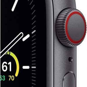Apple Watch SE (GPS, 44mm) - Space Gray Aluminum Case with Black Sport Band (Renewed)