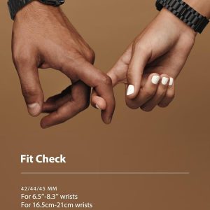 Fullmosa Band Compatible with Apple Watch 44mm 45mm 42mm, Stainless Steel iWatch Band for Apple Watch Se 2 Series 9/8/7/6/5/4/3/2/1(Black, 42mm/44mm/45mm)