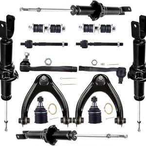 Struts Kit de suspensión de choque para Honda Civic 1996 1997 1998 1999 2000 Amortiguador delantero Amortiguador trasero Rótula articulación de rótula Brazo de control de extremo y articulación