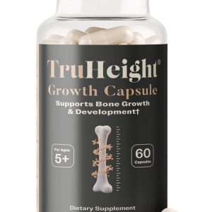 TruHeight Capsules - Maximizador de crecimiento de altura, crecimiento natural de altura para niños, adolescentes y adultos jóvenes, Keto con Ashwaganda y calcio, refuerzo de altura máxima, pastillas para aumentar la altura, a partir de 10 años (paquete de 3)