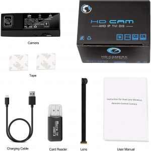 Mini cámara espía, WiFi 1080P, cámaras de seguridad inalámbricas portátiles, grabadora de video, cámaras IP, cámara de niñera con lente extendida DIY/detección de movimiento para monitoreo