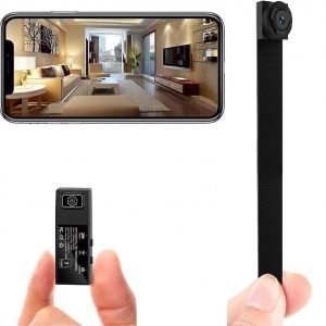 Mini cámara espía, WiFi 1080P, cámaras de seguridad inalámbricas portátiles, grabadora de video, cámaras IP, cámara de niñera con lente extendida DIY/detección de movimiento para monitoreo