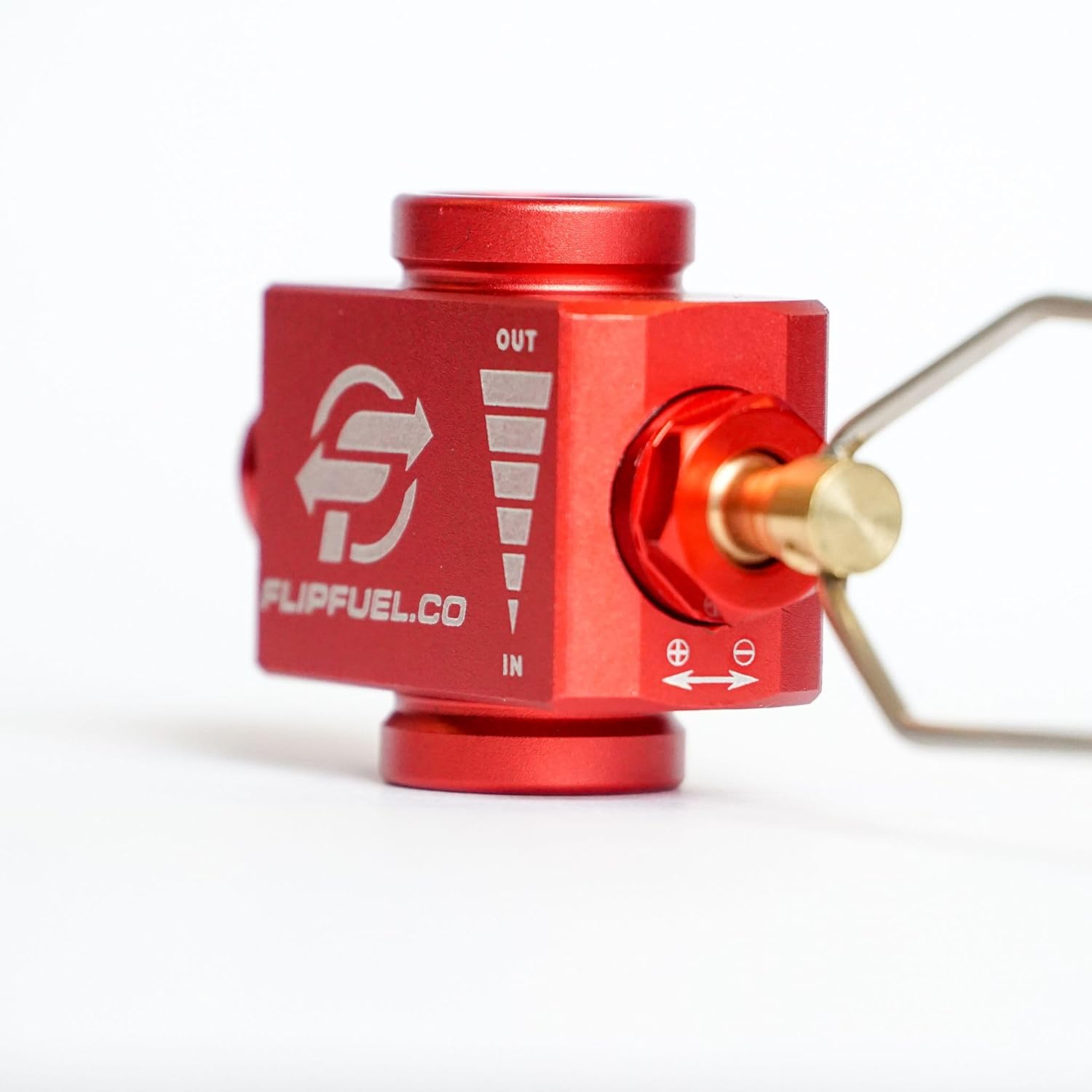 Dispositivo de transferencia de combustible FlipFuel para acampar y senderismo - Adaptador de isobutano ligero para mochilero
