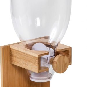Honey-Can-Do Bamboo Cereal Dispenser with Airtight Lid – Countertop Dry Food Dispenser for Kitchen Organization – Eco-Friendly Cereal Container for Pantry