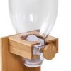 Honey-Can-Do Bamboo Cereal Dispenser with Airtight Lid – Countertop Dry Food Dispenser for Kitchen Organization – Eco-Friendly Cereal Container for Pantry