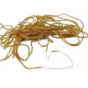 Zardosi Flexible 1mm French Bullion Wires [3 Metallic Colors x 0.29 OZ Each, Total 0.88 OZ / 25 Grams] Spring Nakshi Copper Metallic Thread for Embroidery and Jewelry Making