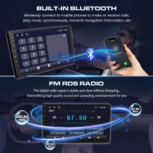 10.1 Inch Touch Screen Stereo for Hyundai Tucson IX35 2010-2015 with Wireless CarPlay Android Auto GPS WiFi Bluetooth 64G ROM Built-in Cooling Fan