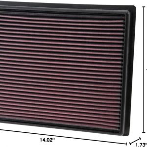 K&N High-Flow Original Lifetime Engine Air Filter: Increase Power: Premium, Washable: Compatible with 2014-2024 TOYOTA: Tacoma, Tundra, Sequoia, 33-5017